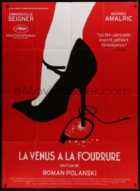 5j933 VENUS IN FUR French 1p 2013 La Venus a la Fourrure, Roman Polanski, great high heel art!