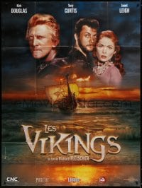 5j934 VIKINGS French 1p R2006 art of Kirk Douglas, Tony Curtis & sexy Janet Leigh, different!