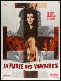 5j950 WEREWOLF VS VAMPIRE WOMAN French 1p 1973 wild images from sexy Spanish horror thriller!
