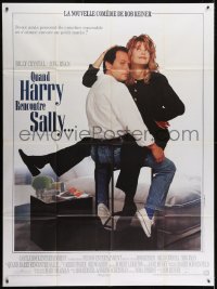 5j953 WHEN HARRY MET SALLY French 1p 1989 great romantic image of Billy Crystal & Meg Ryan!