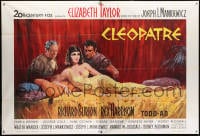 5j007 CLEOPATRA French 2p 1963 Terpning art of Elizabeth Taylor, Richard Burton & Rex Harrison!