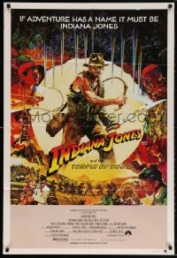 5k309 INDIANA JONES & THE TEMPLE OF DOOM Aust 1sh 1984 montage art of Harrison Ford by Vaughan!