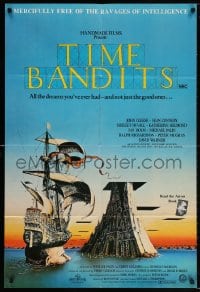 5k323 TIME BANDITS Aust 1sh 1981 John Cleese, Sean Connery, art by director Terry Gilliam!