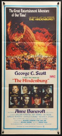 5k622 HINDENBURG Aust daybill 1977 George C. Scott, Anne Bancroft, Burgess Meredith!
