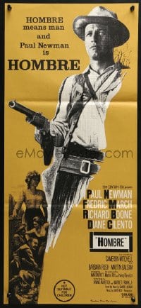 5k624 HOMBRE Aust daybill 1966 Paul Newman, Fredric March, directed by Martin Ritt, it means man!