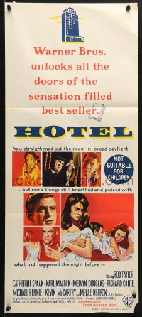 5k631 HOTEL Aust daybill 1967 from Arthur Hailey's novel, Rod Taylor, Catherine Spaak, Karl Malden
