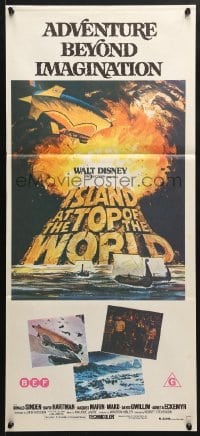 5k649 ISLAND AT THE TOP OF THE WORLD Aust daybill 1974 Disney's adventure beyond imagination!