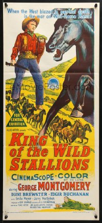 5k675 KING OF THE WILD STALLIONS Aust daybill 1959 George Montgomery, Richardson Studio art!