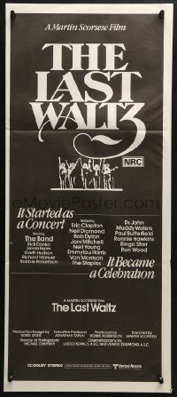 5k688 LAST WALTZ Aust daybill 1978 Martin Scorsese, a rock concert that became a celebration!