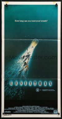 5k694 LEVIATHAN Aust daybill 1989 deep ocean monster sci-fi, how long can you hold your breath?