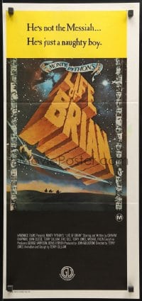 5k695 LIFE OF BRIAN Aust daybill 1979 Monty Python, Graham Chapman in the title role!