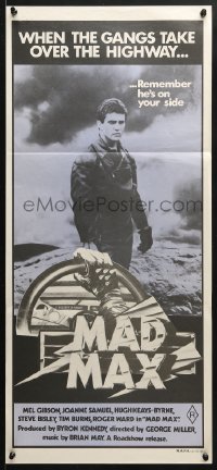 5k719 MAD MAX Aust daybill 1979 George Miller classic, Mel Gibson, rare first release!