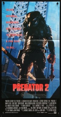 5k816 PREDATOR 2 Aust daybill 1990 Danny Glover, Gary Busey, cool sci-fi sequel!