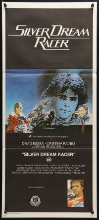 5k874 SILVER DREAM RACER Aust daybill 1983 David Essex, Cristina Raines, Beau Bridges, motorcycle!