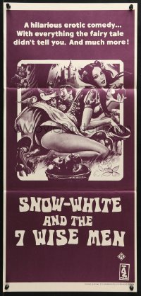 5k885 SNOW WHITE & THE 7 WISE MEN Aust daybill 1983 Bianchi's Biancaneve & Co, Michela Miti!