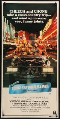 5k929 THINGS ARE TOUGH ALL OVER Aust daybill 1982 Cheech & Chong take a trip to Las Vegas!