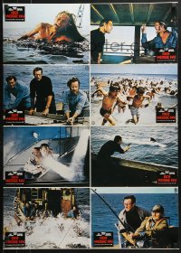 5k287 JAWS German LC poster R1980s Roy Scheider, Robert Shaw, Dreyfuss, rare & different!
