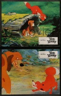 5k034 FOX & THE HOUND 12 French LCs R1988 2 friends who didn't know they were supposed to be enemies