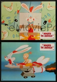 5k090 TUMMY TROUBLE 4 German LCs 1989 Roger Rabbit & sexy Jessica with doctor Baby Herman!