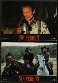 5k025 UNFORGIVEN 4 Spanish LCs 1992 gunslinger Clint Eastwood, Gene Hackman, Morgan Freeman, Harris!