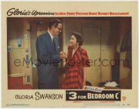 5m341 3 FOR BEDROOM C LC #7 1952 close up of happy James Warren & Gloria Swanson smiling!