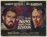 5m008 AGONY & THE ECSTASY roadshow TC 1965 Terpning art of Charlton Heston & Rex Harrison, rare!