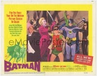 5m370 BATMAN LC #8 1966 great close up of Adam West & Burt Ward fighting all the villains!