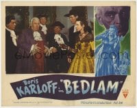 5m375 BEDLAM LC 1946 shocked men by Anna Lee accusing Boris Karloff, produced by Val Lewton!