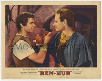 5m379 BEN-HUR LC #2 1960 Charlton Heston & Stephen Boyd homoerotically toast to each other!