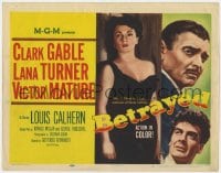 5m017 BETRAYED TC 1954 Clark Gable, Victor Mature & sexy brunette Lana Turner!