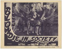 5m393 BLONDIE IN SOCIETY LC R1950 Penny Singleton, Arthur Lake as Dagwood & big dog at dog show!