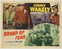5m028 BRAND OF FEAR TC 1949 cowboys Jimmy Wakely & Dub Cannonball Taylor, Gail Davis