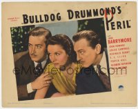 5m406 BULLDOG DRUMMOND'S PERIL LC 1938 portrait of John Barrymore, John Howard & Louise Campbell!
