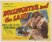 5m032 BULLFIGHTER & THE LADY TC 1951 Budd Boetticher, art of matador Robert Stack kissing Joy Page!