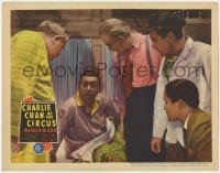 5m420 CHARLIE CHAN AT THE CIRCUS LC 1936 Keye Luke and others waken Warner Oland in his pajamas!