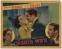 5m440 CRAIG'S WIFE LC 1936 romantic close up of Rosalind Russell & John Boles embracing!