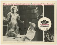 5m446 CURSE OF THE LIVING CORPSE LC #3 1964 maid screams when she sees severed head on a platter!