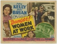 5m055 DANGER WOMEN AT WORK TC 1943 Patsy Kelly & Mary Brian have men's jobs during World War II!