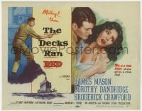 5m060 DECKS RAN RED TC 1958 James Mason, Dorothy Dandridge, one girl on a crime ship!