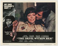 5m468 DEVIL WITHIN HER LC #8 1976 super close up of Joan Collins & Ralph Bates!