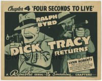 5m064 DICK TRACY RETURNS chapter 4 TC 1938 Ralph Byrd & Chester Gould art, Four Seconds to Live!