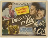 5m073 DRESSED TO KILL TC 1946 Basil Rathbone as Sherlock Holmes, Patricia Morison, Crime Cult Queen