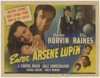 5m079 ENTER ARSENE LUPIN TC 1944 Charles Korvin as mystery fiction's lovable rogue & Ella Raines!