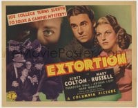 5m081 EXTORTION TC 1938 Joe College turns sleuth to solve a campus mystery, blackmail!