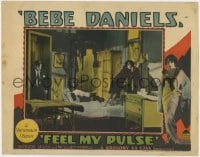 5m495 FEEL MY PULSE LC 1928 Richard Arlen behind scared Bebe Daniels barricading her door!