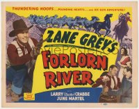 5m104 FORLORN RIVER TC R1951 Buster Crabbe, Zane Grey, thundering hoofs & pounding hearts!