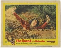 5m560 HOUND OF THE BASKERVILLES LC #6 1959 Hammer horror, c/u of woman sinking in quicksand!