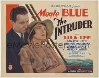 5m149 INTRUDER TC 1933 romantic close up of Monte Blue & pretty Lila Lee, ultra rare!