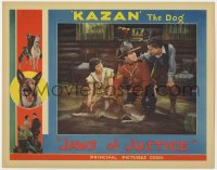 5m576 JAWS OF JUSTICE LC 1933 top stars examine wounded Kazan the German Shepherd dog on floor!