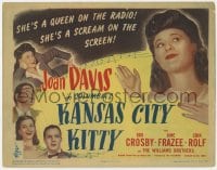 5m160 KANSAS CITY KITTY TC 1944 Joan Davis, radio & screen's favorite funstar, Bob Crosby, Frazee